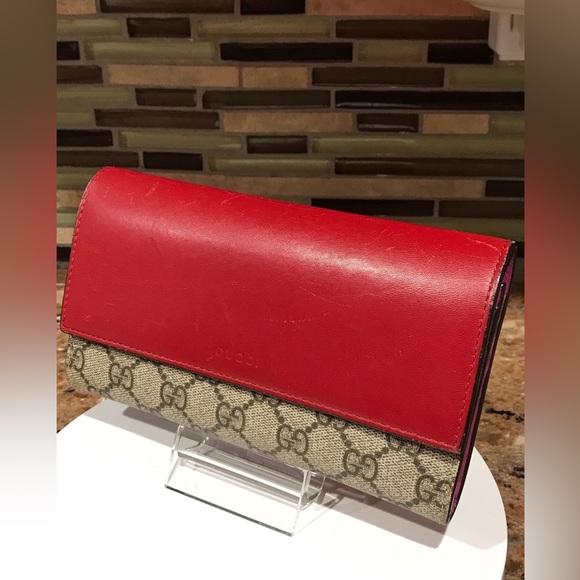 GUCCI GG Supreme French Flap Long Wallet ❤️🔥 - Picture 15 of 17
